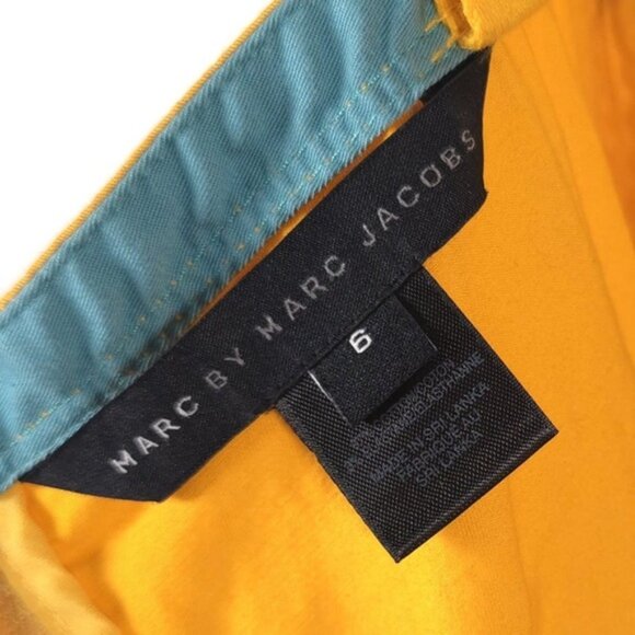 Marc by Marc Jacobs Yellow Sheath Mini Tank Sundress Dress Pockets Size 6 - Picture 5 of 11